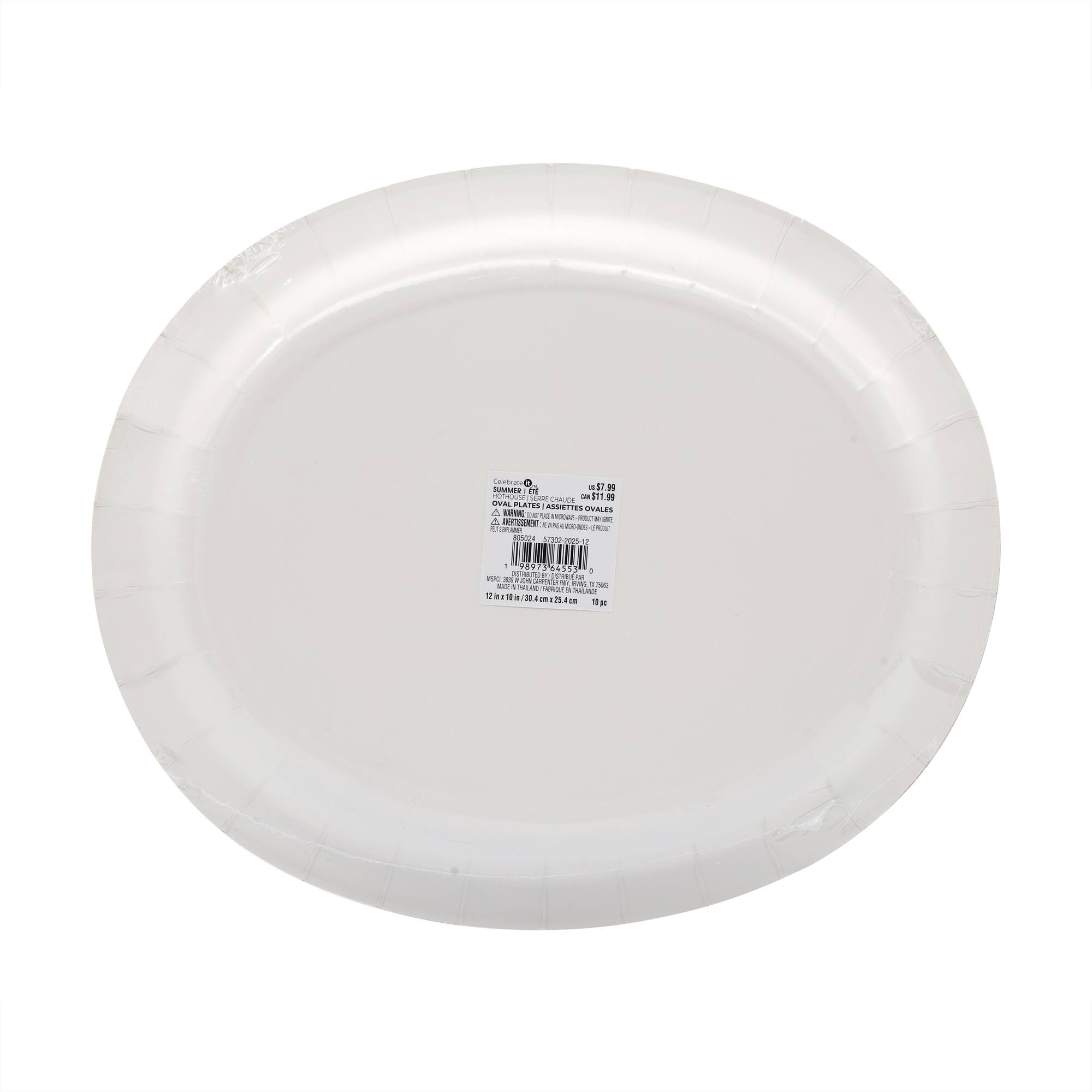 12" Hothouse Print Oval Plates, 10ct. by Celebrate It™